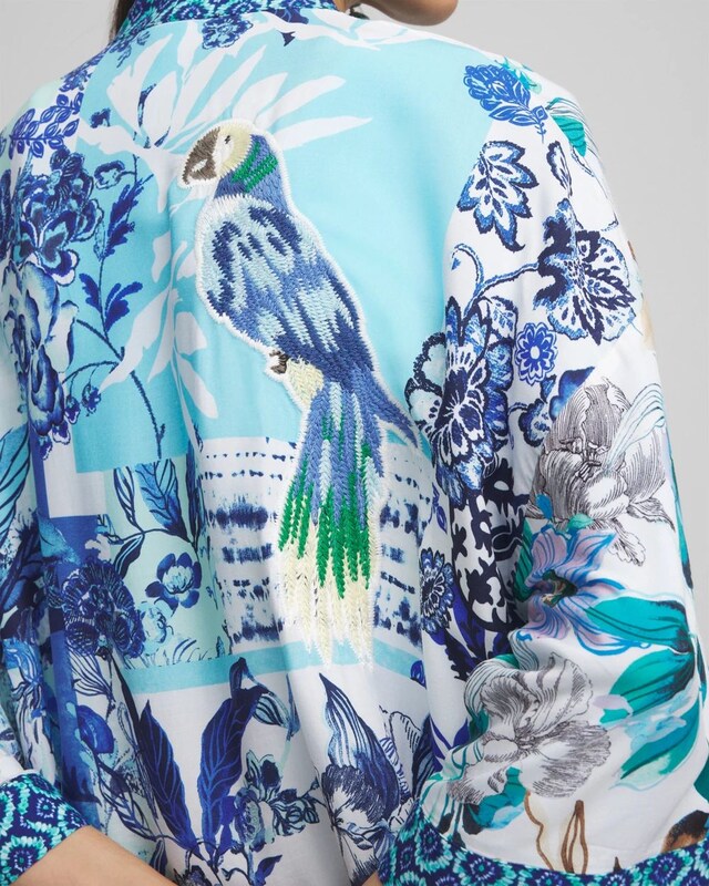 Island Motif Long Kimono - image 4